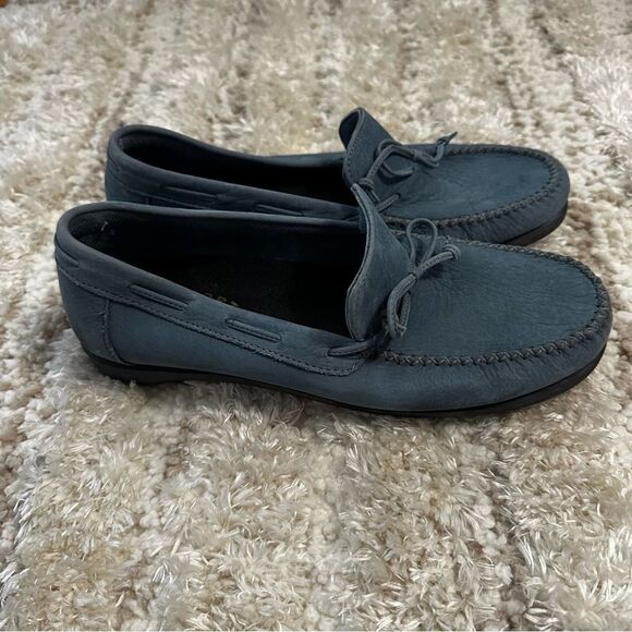 Dexter Comfort Leather Moccasin Blue Women’s Sz 11 - Picture 1 of 8